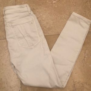 Rag & Bone High Rise Ankle Skinny White Jeans Size 26